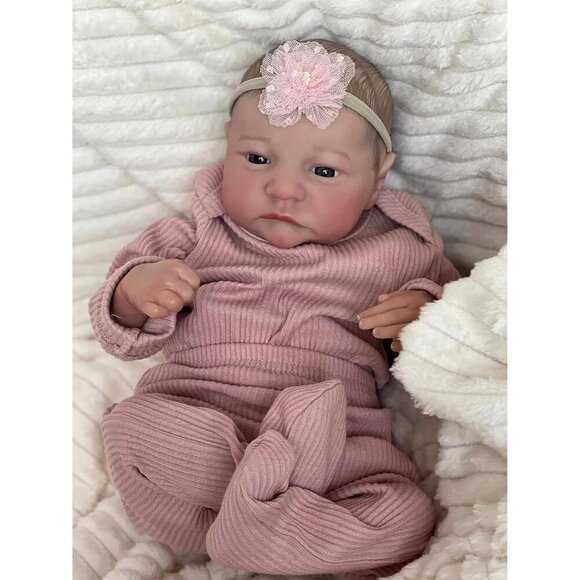 🆕19Inches Girl Premie Full Body Silicone Vinyl Awake Realistic Reborn Baby Doll - Picture 1 of 6